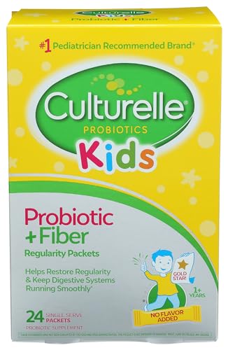 Culturelle Kids Probiotic Fiber Packets (Ages 3 ) - 24 Count & Kids Daily Probiotic Supplement - Helps Support A Healthy Immune & Digestive System
