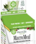 Macrolife Naturals Macromeal Vegan Vanilla Superfood Supplement Powder Protein + Greens Probiotics Digestive Enzymes Fiber - Energy Detox Immune - Non-Gmo Gluten-- 10 Packet Servings