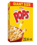 Kellogg's Corn Pops Breakfast Cereal, 8 Vitamins and Minerals, Kids Snacks, Giant Size, Original, 22.6oz Box (1 Box)