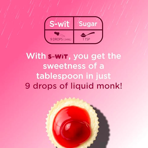 S-wit - Liquid Monk Fruit Sweetener, Natural Sugar Substitute, Zero Calories, Keto-Friendly, Diabetic-Friendly, Perfect for Coffee, Tea, Smoothies, Baking, and Everyday Use, Sugar-Free, Non-GMO 1.4 Oz (Single Pack, Liquid Monk Fruit Sweetener)