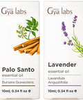 Gya Labs Palo Santo Essential Oil For Diffuser & Lavender Oil Essential Oil For Diffuser Set - Aromatherapy Grade Essential Oils Set - 2X10Ml - Gya Labs