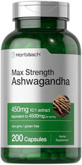 Horbaach Ashwagandha Supplement For Women And Men 200 Capsules