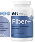 Micro Ingredients Psyllium Husk Fiber Capsules 5-In-1 240 Vegetarian Capsules Soluble Fiber Supplement For Digestive Support Probiotics Prebiotics Postbiotics & Digestive Enzymes Non-Gmo