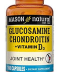 Mason Natural Glucosamine Chondroitin Plus Vitamin D3 Supports Joint And Bone Health Improved Mobility And Flexibility 160 Capsules