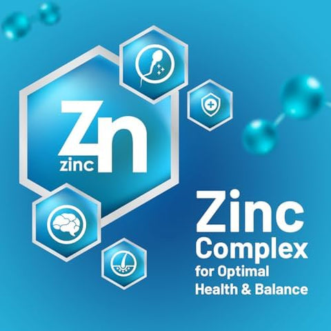 5in1 Zinc Picolinate Complex 50 mg 365 Vegan High Strength Tablets Added with Copper and Vitamin B6 6 Months' Supply Made in UK by Prowise