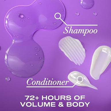 Ogx Thick & Full + Biotin & Collagen Extra Strength Volumizing Shampoo + Conditioner With Vitamin B7 & Hydrolyzed Wheat Protein For Fine Hair 25.4 Oz Pack Of 2