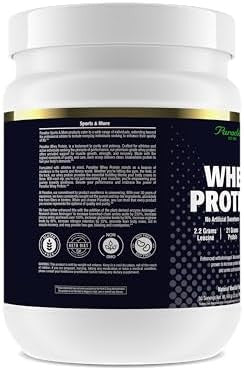 Paradise Herbs 100% Whey Protein Powder Chocolate 21G Protein 5.5 Bcaa'S 2.2G Lleucine 210Mg Aminogen 30 Servings