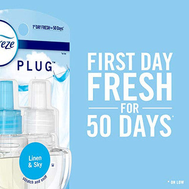 Febreze Plug In Air Freshener Odor-Fighting Scented Oil Refill Apple Mango Sunshine Scent 2 Refill