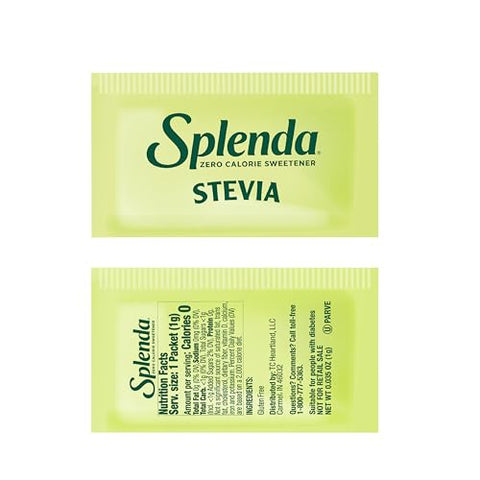 SPLENDA Stevia Zero Calorie Sweetener Plant Based Sugar Substitute Granulated Powder Single Serve Packets 1000 Count (Pack of 1)