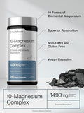 Horbaach Magnesium Complex 1490 mg 240 Capsules 10 Forms of Elemental Magnesium Vegan NonGMO Gluten Free