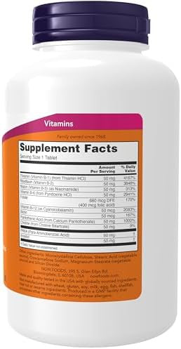 Now Foods Supplements Vitamin B50 Mg Energy Production Nervous System Health 250 Tablets