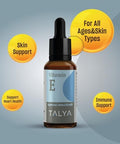 TALYA Vitamin E Liquid Drops 0.34 fl.oz Bone Joint Heart Health for Scars and Skin Bottle with Dropper Supplement NonGMO Vegan