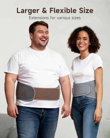 Gilaygrow Cordless Heating Pad With Massager For Back Pain Relief Portable Wearable Heat Belt For Lower Back 8000Mah Rechargeable Wireless Electric With 3 Heat 3 Vibration s For Women Men Mom Dad Seniors