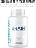 Revive Md Brain Supplement For Memory & Focus " Stimulant Nootropic Formula For Cognitive Health With Niacin Vitamins B6 & B12 Acetyllcarnitine Hcl & Alphagpc " 150 Capsules (30 Servings)