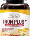Lovita Iron 18 Mg, 6 In 1 Iron Supplement For Women, Vitamin C, Dong Quai & B12, Vegan Vitamin To Support Red Blood Cell Production Without Constipation, 120 Capsules