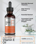 Horbaach Vitamin E Oil 13800 IU 1oz Naturally Sourced Liquid Supplement Vegetarian NonGMO and Gluten Free Formula
