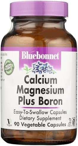 Bluebonnet Calcium Magnesium Plus Boron Vegetarian Capsules Offwhite 180 Count