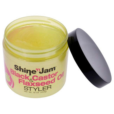 Ampro Shinenjam Castor Oil And Flaxseed Gel Nourishes Tresses And Adds Shine Infused With Vitamin E To Condition All Hair Textures Strengthens With Keratin Protein And Omega 316 Oz