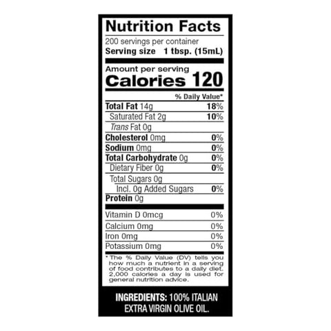DeLallo Extra Virgin Olive Oil, Made in Italy, Bulk Size Container, Made with Cold Pressed Olives, Non-GMO, Kosher, Vegan, All Natural, 3 Liter Can