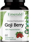 Emerald Labs Goji Berry - Immune Response & Liver Health Support With Antioxidants - Vegan, Gluten- - 60 Vegetable Capsules (30-Day Supply)