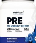 Nutricost Preworkout Complex Powder (60 Servings Blue Raspberry) Preworkout Supplement With Betaalanine Taurine & Amino Acids