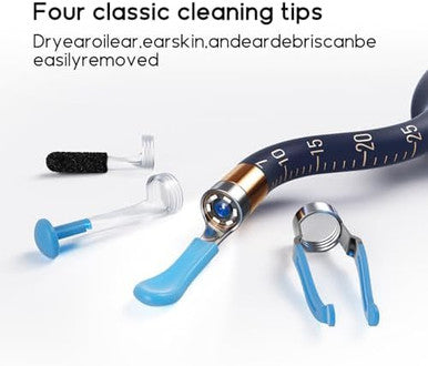 Bebird Official Original Accessory Only For Earsight Plus Or R1 Ultra 14 Pcs Tip For Wet/Dry Wax Cleaning Ear Spoons Accessories Set ( Spiral Structure)