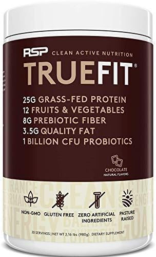 Rsp Nutrition Truefit Protein Powder (Chocolate 2 Lb) With Aminolean Pre Workout Energy (Blackberry Pomegranate 30 Servings)