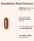 Micro Ingredients Dandelion Root Extract (Taraxacum Officinale) 1000Mg Per Serving 240 Softgels 3-In-1 Herbal Blend With Turmeric & Ginger Extract Made With Milk Thistle Oil Non-Gmo