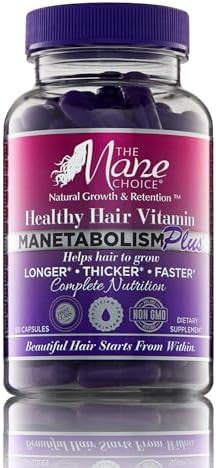 The Mane Choice Manetabolism Drops Healthy Hair Vitamins With Collagen (60 Gummies) Hair Skin And Nails Vitamins, Hair Nutrition Supplements For Women & Men For Longer, Thicker And Healthier Hair