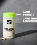 Ghost Basics Vitamin C + Glutathione Supplement For Men & Women 500Mg Purewayc 250Mg Lglutathione For Immune Health Support Detox & Cleanse Vegan Soy & Gluten 60 Veggie Capsules