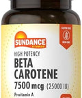 Sundance Beta Carotene 7500Mcg 60 Softgels Provitamin A High Potency Formula Nongmo And Gluten Supplement