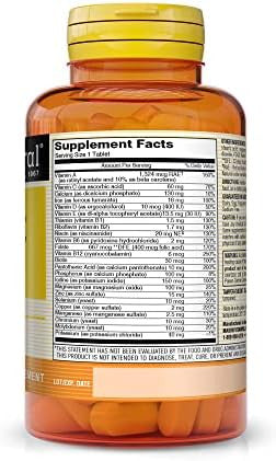 Mason Natural Daily Multiple Vitamins With Minerals - 24 Essential Vitamins And Minerals, All In One Multivitamin, Supports Overall Health, 60 Tablets (Pack Of 3)