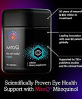 Mitoq +Eye Advanced Coq10 Antioxidant - Contains Mitoquinol Mesylate Lutein Zeaxanthin Bilberry Maritime Pine Bark - Supports Eye Health Blue Light Filtration & Cell Vitality (60 Capsules)