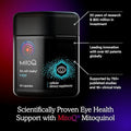 Mitoq +Eye Advanced Coq10 Antioxidant - Contains Mitoquinol Mesylate Lutein Zeaxanthin Bilberry Maritime Pine Bark - Supports Eye Health Blue Light Filtration & Cell Vitality (60 Capsules)