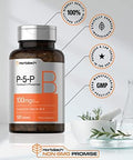 Horbaach P5P Activated Vitamin B6 100mg 120 Tablets Vegetarian Supplement NonGMO Gluten Free Pyridoxal 5 Phosphate Coenzyme B6
