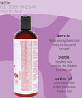 Pura D'Or 16 Oz Apple Cider Vinegar Thin2Thick Conditioner - Biotin Keratin Caffeine Castor Oil & Key Active Ingredients For All Hair Types Men & Women