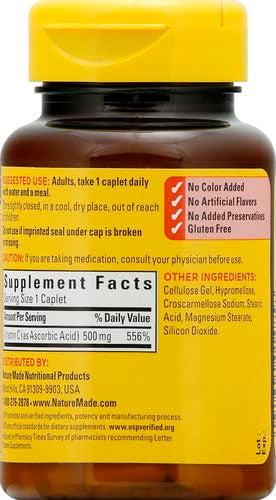 Nature Made Vitamin C 500 Mg Caplets 100 Ct