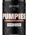 Axe & Sledge Pumpies Nitric Oxide Booster Supports Muscle Pumps Blood Flow Vascularity & Performance 100 Capsules 20 Servings