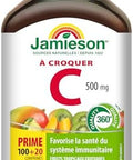 Jamieson Chewable Vitamin C 500 Mg Exotic Tropical Fruit 120Ct Imported From Canada