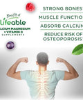 Lifeable Calcium Magnesium Zinc With Vitamin D3 Gummies Great Tasting Calcium Magnesium Zinc D3 Supplement For Tooth And Bone Health Calcium Gummies For Adults 90 Gummies