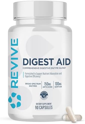 Revive Md Digest Aid Digestive Support Supplement For Men & Women Comprehensive Digestive Enzyme Blend With Probiotics & Prebiotics For Gut Health & Healthy Digestion (90 Capsules 90 Servings)