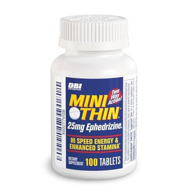 Mini Thin - Two-Way - Energy Tablets Formulated With Caffeine And Ephedrizine 100 Tablets