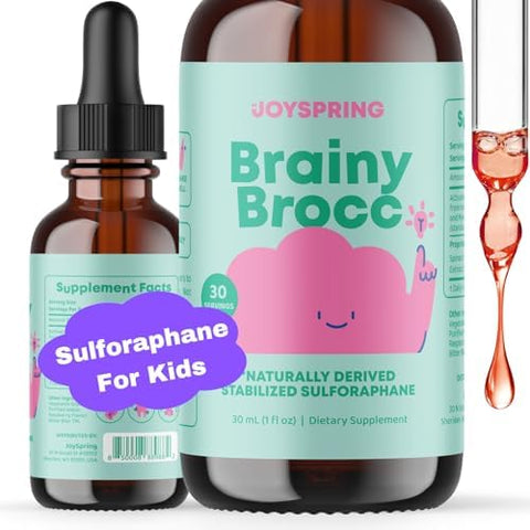 JoySpring Liquid Magnesium Glycinate and Sulforaphane Supplement for Kids