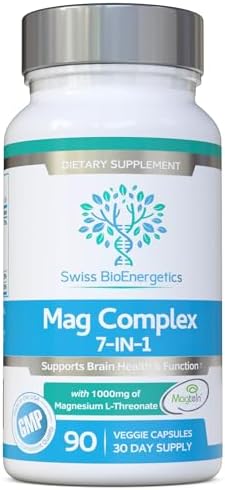Magnesium LThreonate Complex 7in1 with 1000mg of Magtein Plus Magnesium as Bisglycinate Taurate Citrate Gluconate Malate and Lactate Supports Sleep Vegan US Made and No Artificial Nasties