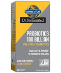 Garden Of Life Dr Formulated Probiotics 100 Billion Cfu Pre Pro Postbiotics - Extra Strength Digestive & Immune Support For Men And Women Potato Acacia Postbiotic Metabolites 30 Capsules