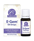 Carlson EGem Oil Drops 5000 IU Vitamin E Moisturizes and Nourishes Skin Skin and Bath Oil 0.5 Fl Oz (Pack of 1)