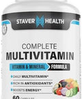 Complete Multivitamin Capsules For Men & Women - 60 Count - 30 Servings - 1 Month Supply
