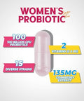 Iron Supplement for Women and Men with Vitamins C B6 B12 and Folate+Vitalibre Womens Probiotics 100 Billion CFU 15 Strains w/Prebiotic Cranberry Vitamin B6 and VC