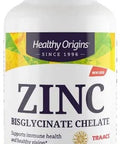 Healthy Origins, Zinc Bisglycinate, 50Mg Zinc - One Capsule Every 2 Days, 120 Vegan Capsules, Laboratory Tested, Vegetarian, Gluten-Free, Soya-Free, Non-Gmo