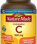 Nature Made Chewable Vitamin C 500 Mg Tablets 60 Count To Help Support The Immune System (Pack Of 3)